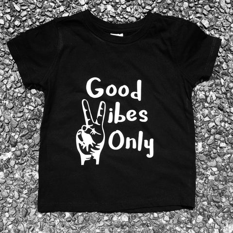 Good Vibes Only Kids T-shirt - DesignsByLauraMay