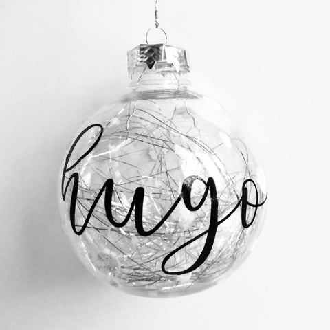 Pack of Two Personalised Christmas baubles - DesignsByLauraMay